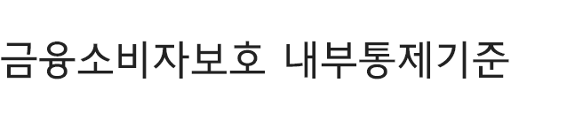 금융소비자보호 내부통제기준 타이틀